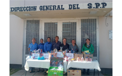Día de las Infancias – Donación de juguetes hechos a mano al CEPSI por parte de internos del Servicio Penitenciario Provincial.
